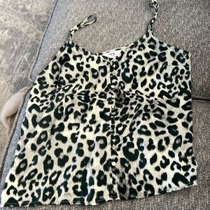 Leopard, satin tank